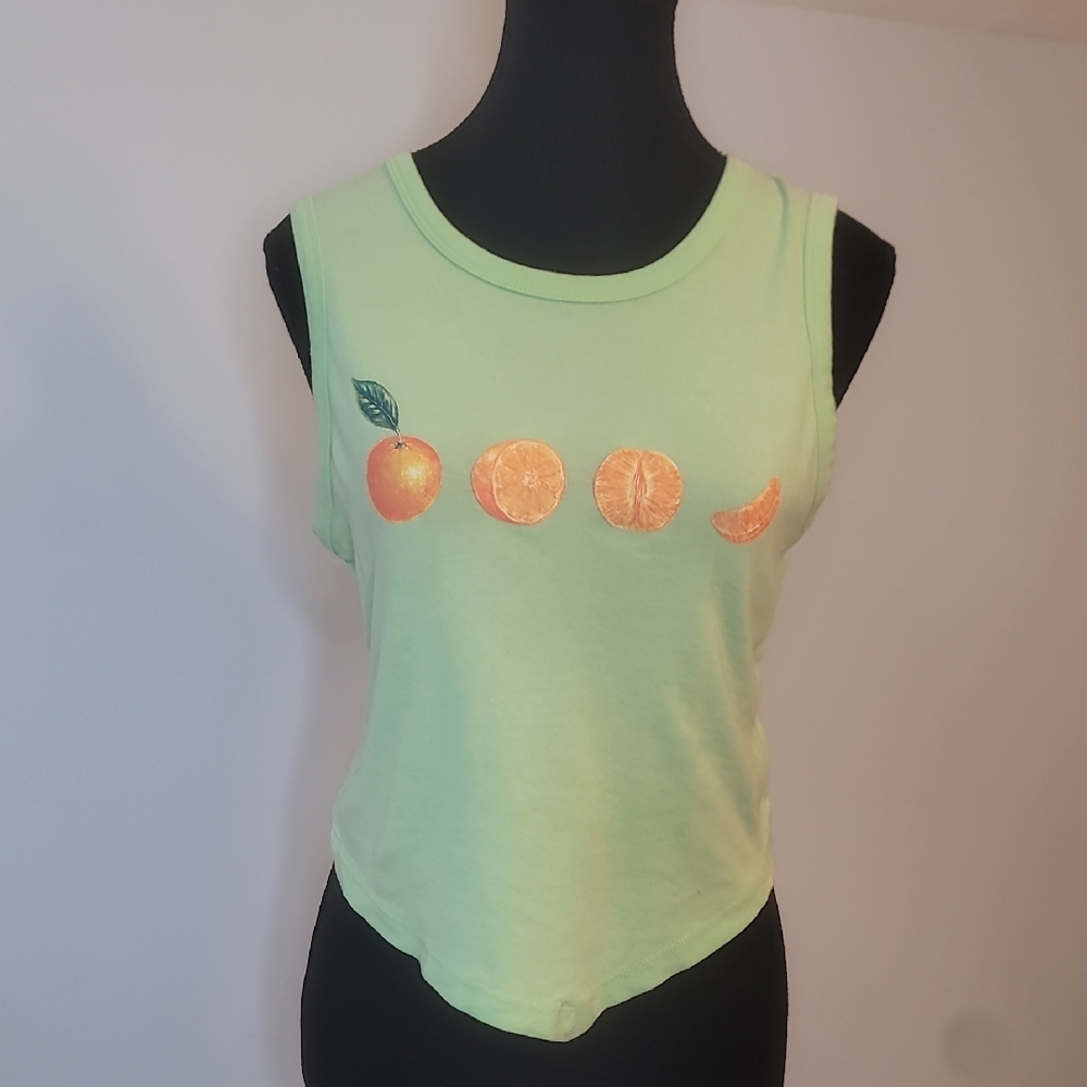 Urban Outfitters Lime Tank with Citrus Design